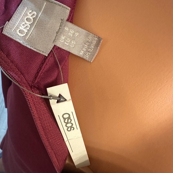 ASOS Purple/Maroon Unique Edgy Cut Out Dress Sz 4 - NWT - Picture 16 of 16